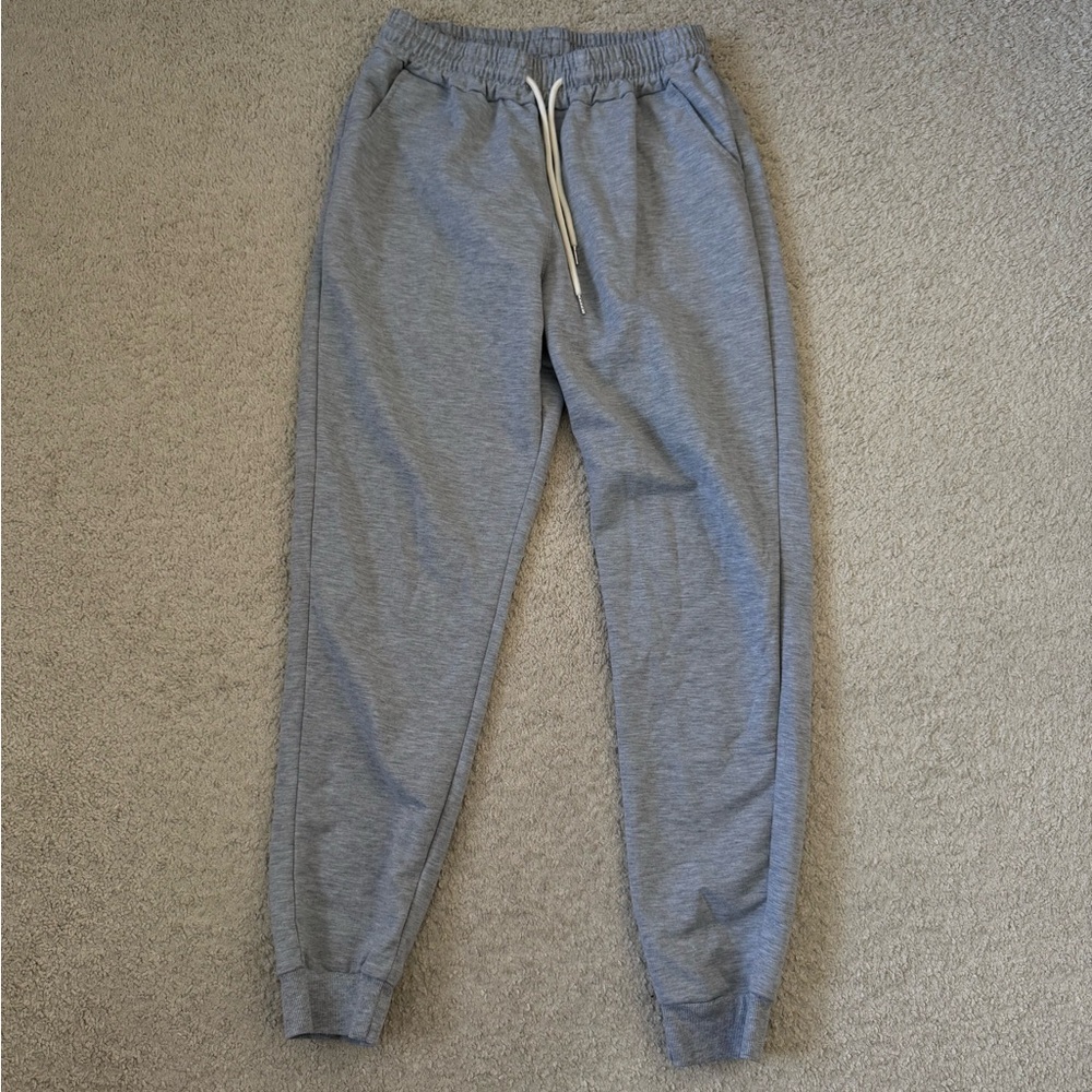 Men's Gray Jogger Sweatpants - Casual Drawstring Pants